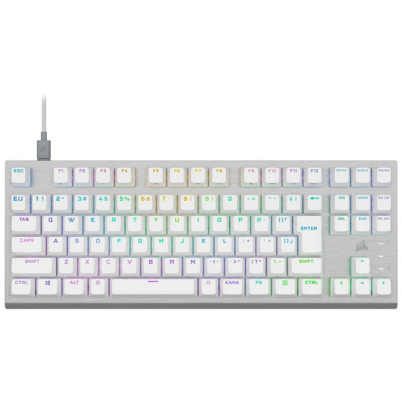 【在庫あり】Corsair コルセア K60 PRO TKL OPX White (CH-911D11A-JP) ゲーミングキーボード メカニカル 日本語配列 テンキーレス 有線 【代引き不可】【新品】★