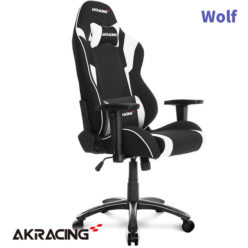 AKRacing Wolf ホワイト Gaming Chair ゲーミングチェア AKR-WOLF-WHITE【メーカー保証5年付 / 代金引換不可】【新品】【お取り寄せ】