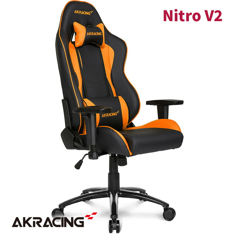 AKRacing Nitro V2 オレンジ Gaming Chair ゲーミングチェア AKR-NITRO-ORANGE/V2【メーカー保証5年付 / 代金引換不可】【新品】【お取り寄せ】