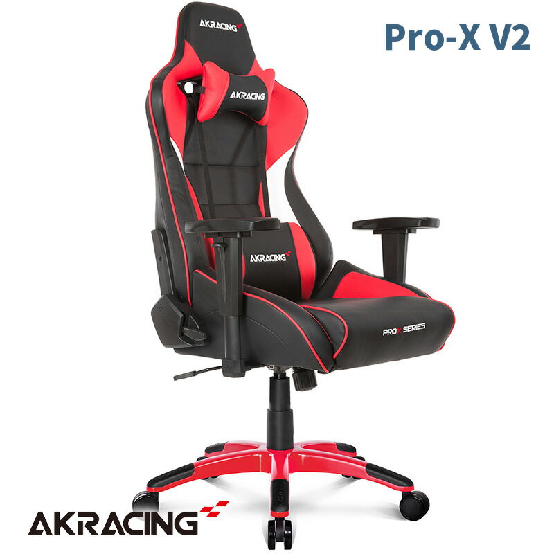 AKRacing Pro-X V2 レッド Gaming Chair ゲーミングチェア AKR-PRO-X/RED/V2【メーカー保証1年付 / 代金引換不可】【新品】【お取り寄せ】