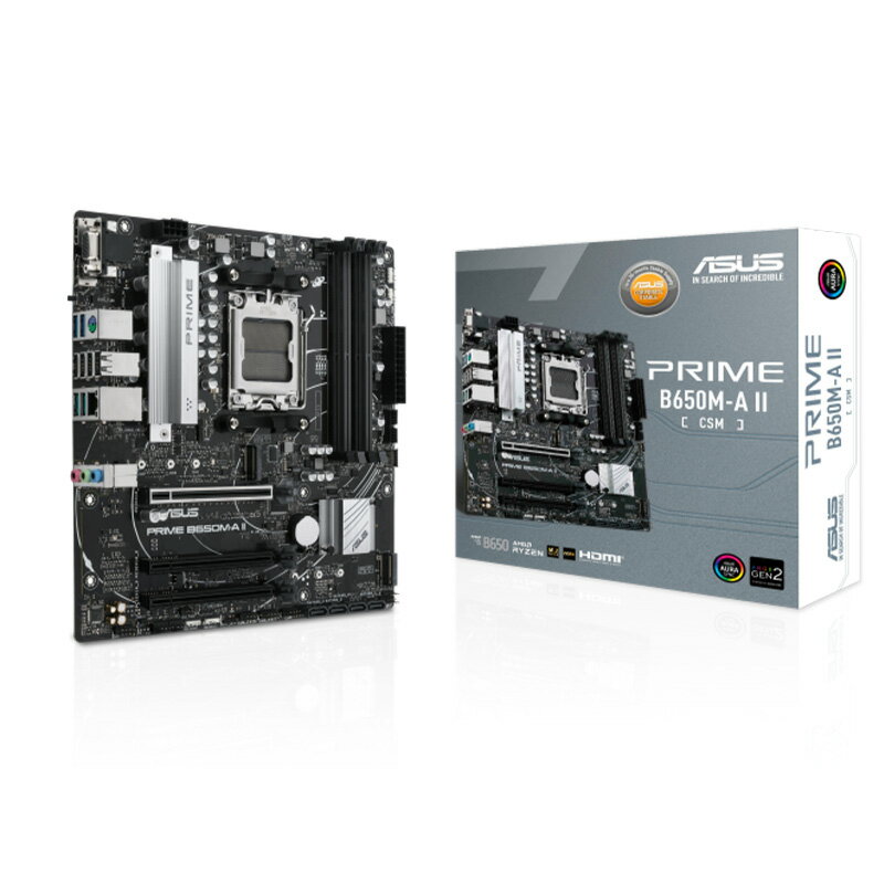 ASUS PRIME B650M-A II-CSM microATX}U[{[h B650`bvZbg AM5Ή DDR5 PCIe5.0 2.5GbC[Tlbg s 㗝XyViz