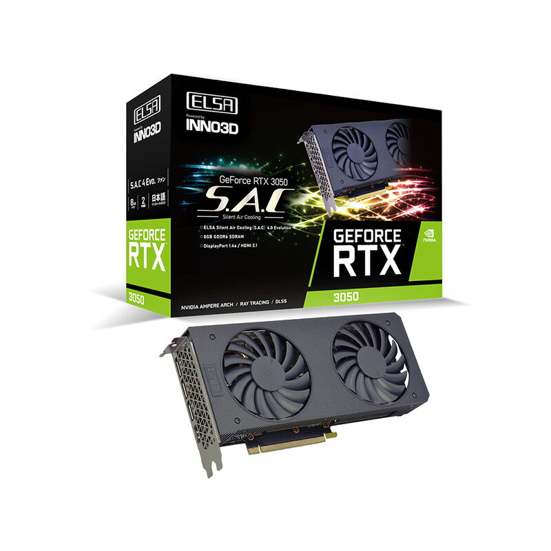 ELSA ELSA GeForce RTX 3050 S.A.C GD3050-8GERS OtBbN{[h s  yViz