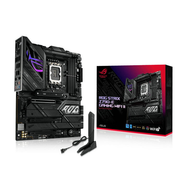 ASUS ROG STRIX Z790-E GAMING WIFI II ATXマザーボード Z790チップセット搭載 LGA1700対応 DDR5 PCIe5.0 2.5Gbイーサネット Wi-Fi7 代引き不可 代理店直送【新品】