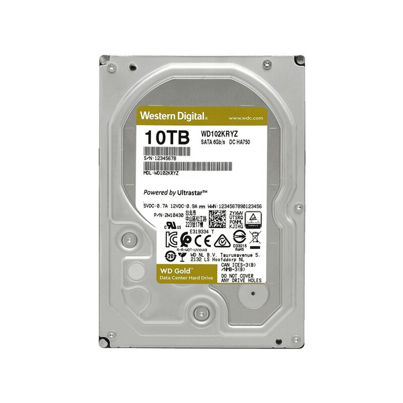 Western Digital WD102KRYZ WD GOLDシリーズ 3.5inch 内蔵HDD 10TB 7200rpm SATA 6Gb/s 代引き不可 代理店直送【新品】