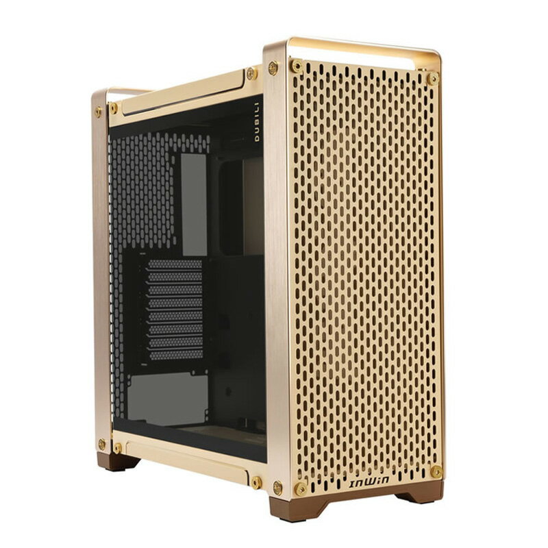 IN WIN IW-CS-DUBILIASB-GLD (DUBILI Champagne Gold Assembled Case Ver.) PCケース 組み立て済みケース版 シャンパンゴールド E-ATX対応 645 x 645 x 355 mm 代引き不可 お取り寄せ【新品】