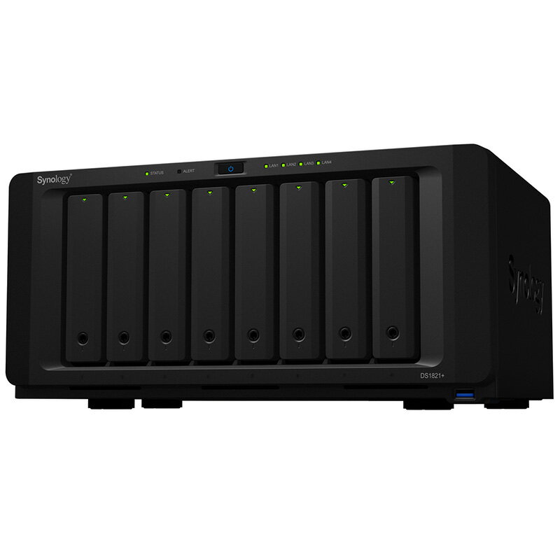 Synology AMD Ryzen V1500B 4コアCPU搭載8ベイNASサーバー DS1821+ NAS 代引不可 お取り寄せ【新品】