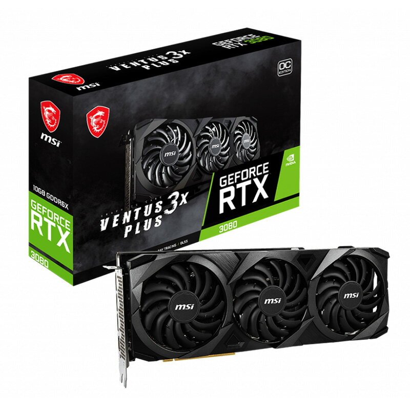 MSI GeForce RTX 3080 VENTUS 3X PLUS 10G OC LHR (PCp[c OtBbN{[h ۏؕt s )yViz