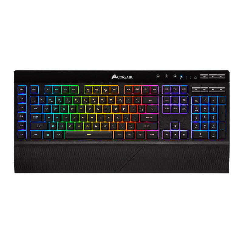 Corsair コルセア ゲーミングキーボード K57 RGB WIRELESS 日本語配列 Rubber Domeスイッチ テンキー有 マクロキー有 マクロ登録機能有 ワイヤレス Bluetooth接続 有線 USB3.1 USB3.0 Type-A Windows10/8.1/7対応 CH-925C015-JP【純正】 【代引き不可】【新品】★