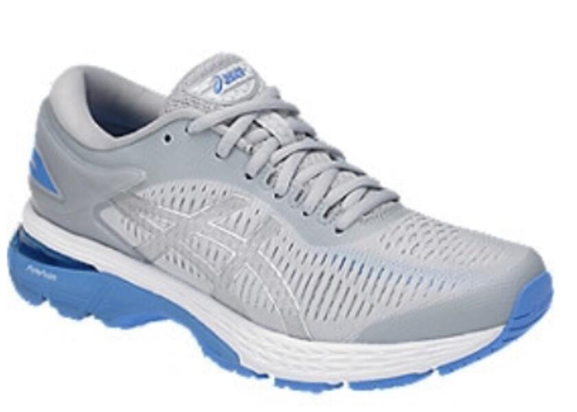 最安値 特価品 アシックス（asics）陸上 レディース ランニングシューズ ウォーキング GEL-KAYANO 25 カジュアル クッション性 ホワイト ブルー シルバー 水色