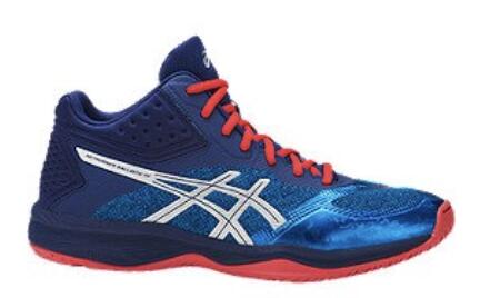 激安 アシックス asics バレーボール シューズ ミッドカット NETBURNER BALLISTIC FF MT スタンダード スピード感 クッション メタリック ブルー レッド