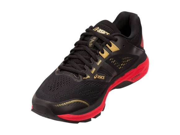 アシックス asics ランニングシューズ LADY GT-2000 7 レディGT-2000 7 ウィメンズ クッション性 耐久性 BLACK/RICH GOLD 黒 赤 23cm 23.5cm