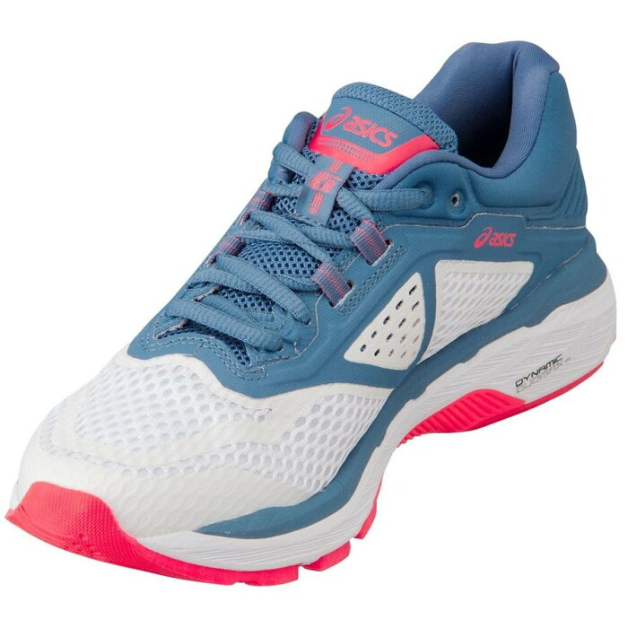 アシックス asics ランニングシューズ ウォーキング LADY GT-2000 NEW YORK 6 ウィメンズ クッション性 耐久性 ホワイト×アズーレ 22.5cm 23.5cm 24cm