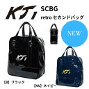 KT1 ケイティーワン 昭和レトロ エナメルセカンドバッグ ネイビー ブラック
