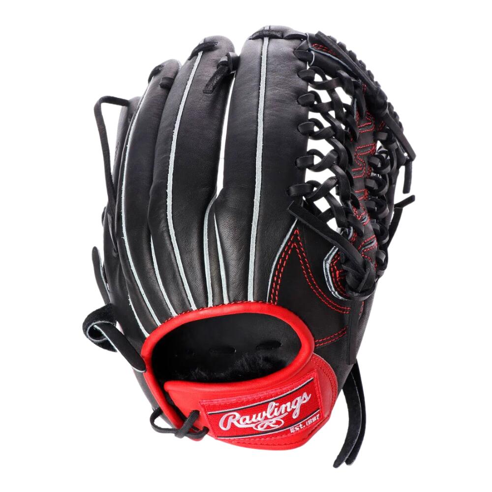 【カラー】 B×RD ブラック×レッド 【素材】 表革／ USステアレザー　裏革／共革　 【製造】 フィリピン製 【利き手】 LH : 右投げ RH : 左投げ硬式 HOH R2G タイトFIT オールフィールダー サイズ11.75インチ Ready To Go（R2G）シリーズ。 硬式野球を始めるプレイヤーにおすすめ。 耐久性の高いUSステアハイドを原皮とし、グラブを柔らかめに仕上げたビギナーMODEL。扱いやすいパターンを選出し、正確なプレーを身につける。 中学野球、女子野球、そして高校入学時におすすめのシリーズ