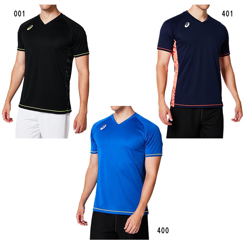 乐天商城 - ASICS アシックス Tシャツ ショートスリーブトップ 2053A042 メンズ バレーボール 吸汗速乾 メンズ ジュニア トレーニング 練習着 スポーツ