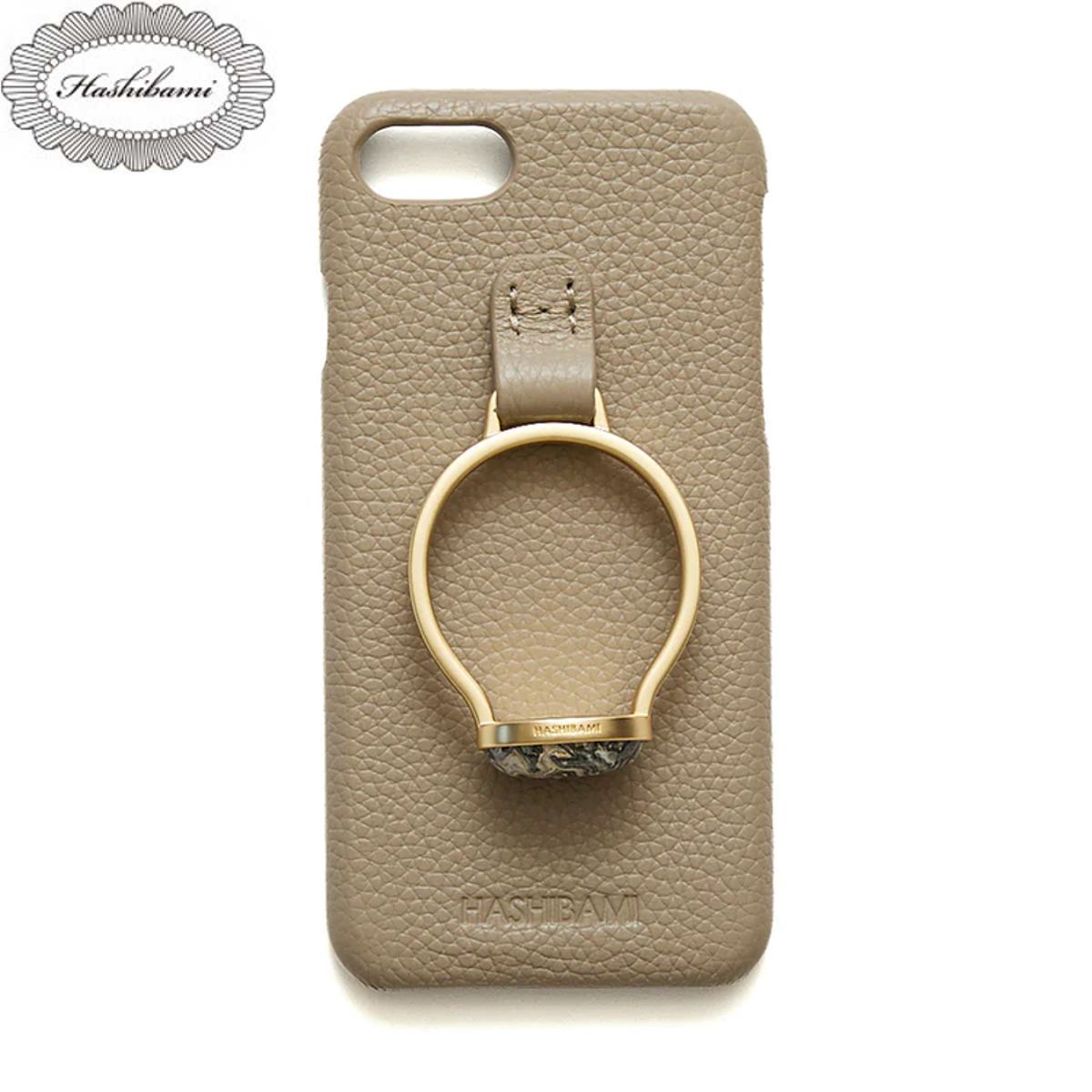 Hashibami(ハシバミ) HASHIBAMI Gem Stone Ring iPhonecase 天然石リング アイフォンケース iPhone SE3対応 SE2対応 8対応 iPhone 7対応 iPhone 6s対応 iPhone 6対応 本革 レザー ギフト プレゼント GW ゴールデンウィーク おすすめ ファッション 旅行