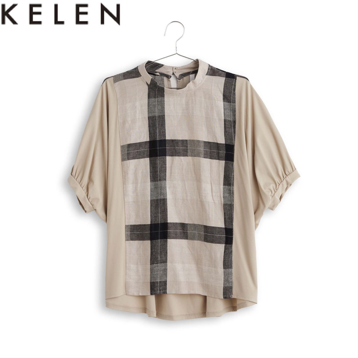 KELEN(ケレン) ワイドシルエットトップス WIDE SILHOUETTE TOPS NAON 五分袖 半袖 全3色 【送料無料】 春 夏 服