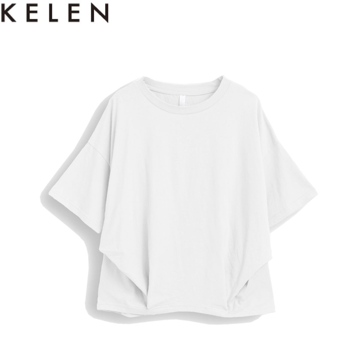 KELEN(ケレン) ヘムタックトップス STACY HEM TUCK TOPS カットソー 半袖 無地 カラー 全4色 レディース  春 夏 服