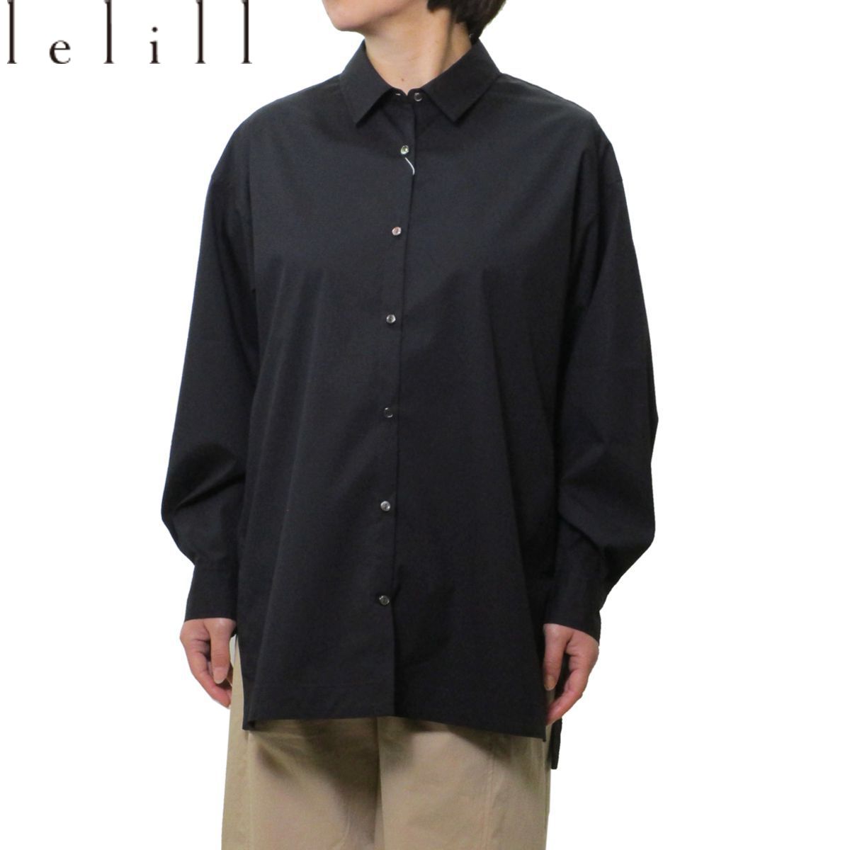 lelill(レリル) ピマソロバックオープンシャツ レディース カラー 全2色 長袖 無地 【送料無料】 春 夏 服