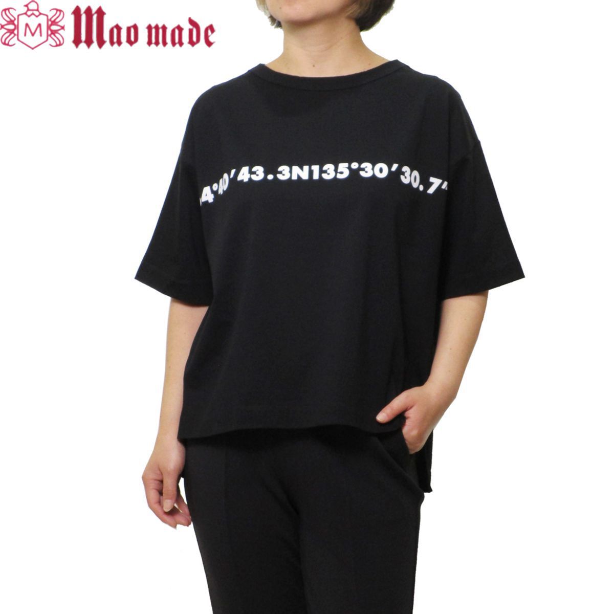 mao made(マオメイド) ナンバープリントTシャツ カットソー 半袖 レディース カラー 全3色 【送料無料】 春 夏 服