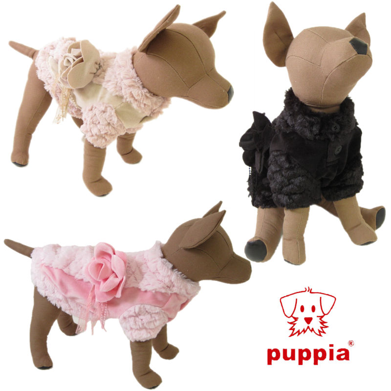 Puppia(パピア) ROSE(ローズ) コサージュ付きベロアトレーナー スウェット 犬服 ドッグウェア 小型犬用品 子犬 おしゃれ ペット チワワ トイプー ヨーキー
