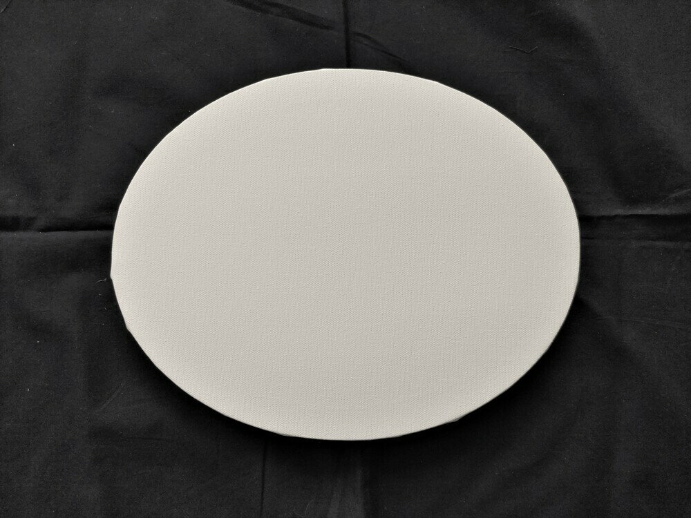 コットン楕円キャンバス　クレサン　楕円40x50cm 5枚セット　中目　油彩・アクリル用　 k-0