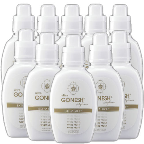 ガーネッシュ 柔軟剤 ウルトラソフナー ホワイトムスク GONESH お香 アロマ 衣類 洗濯 香り 10個セット