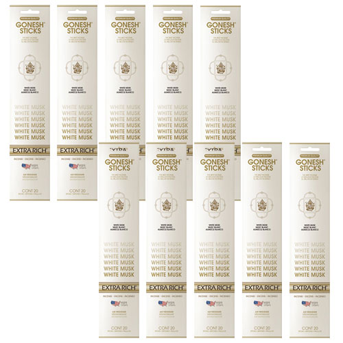 ガーネッシュ ホワイトムスク GONESH お香 スティック インセンス 10個　200本 リラックス 癒し グッズ 香り 芳香 匂い ネコポス