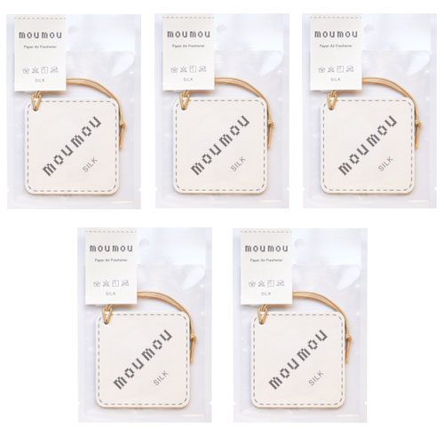 moumou シルク mou mou ムームー 車 芳香剤 吊り下げ エアフレッシュナー カーフレッシュナー 5個 ネコポス