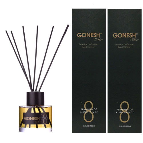 GONESH ガーネッシュ リードディフューザー スティック NO.8 スプリングミスト 2個 ルームフレグランス スティック アロマディフューザー アロマオイル
