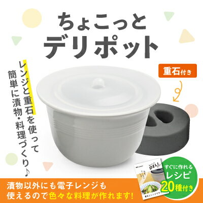 ちょこっとデリポット 重石付き 電子レンジ調理器 漬物 浅漬け 甘酢漬け 醤油漬け ピクルス