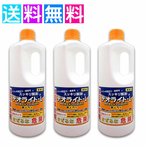 デオライトL 1kg 業務用 尿石除去剤 トイレ 詰まり 悪臭 和協産業 3個