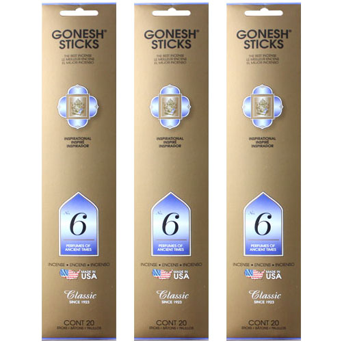 ガーネッシュ No.6 GONESH お香 スティック インセンス 60本 リラックス 癒し グッズ 香り 芳香 匂い ネコポス