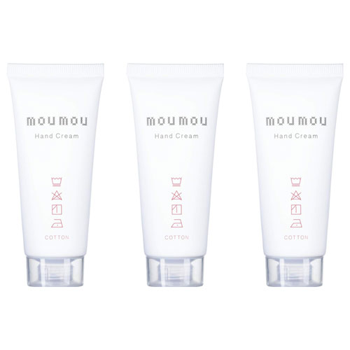 moumou ムームー ハンドクリーム コットン 3個 シアバター ホホバオイル アーモンドオイル