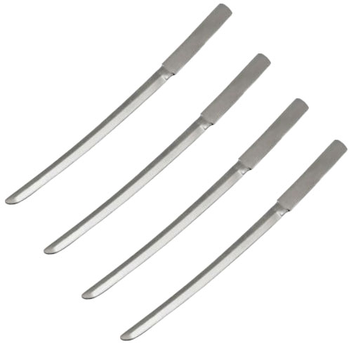 日本刀 漆黒 和菓子 ナイフ 4個 ようかん 刀剣 羊羹 爪楊枝 フルーツピック ステンレス 外国人 お土産 日本製