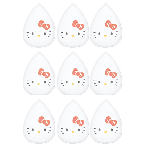エッグパフ メイクスポンジ 3個 パフ スポンジパフ サンリオ キティ 化粧 メイク