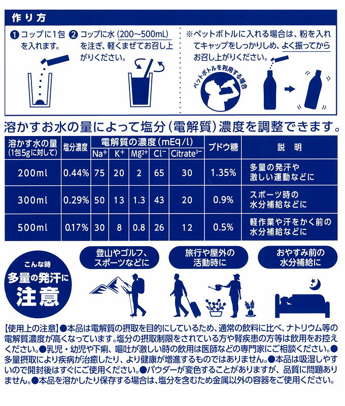 補水対策 経口補水 パウダー ダブルエイド W-AID 50包 熱中症対策 水分補給