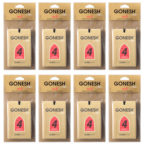 ガーネッシュ エアフレッシュナー 車 芳香剤 吊り下 GONESH エアーフレッシュナー カーフレッシュナー ハンギングエアフレッシュナー No.4 8個