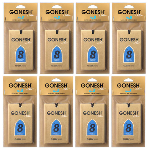 ガーネッシュ エアフレッシュナー 車 芳香剤 吊り下 GONESH エアーフレッシュナー カーフレッシュナー ハンギングエアフレッシュナー No.8 8個