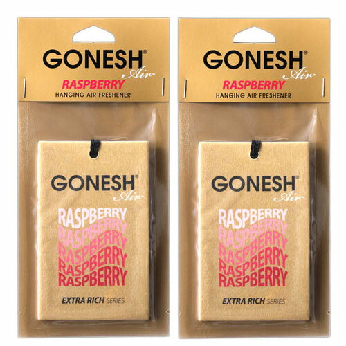 ガーネッシュ エアフレッシュナー 車 芳香剤 吊り下 GONESH エアーフレッシュナー カーフレッシュナー ハンギングエアフレッシュナー ラズベリー RASPBERRY 2個
