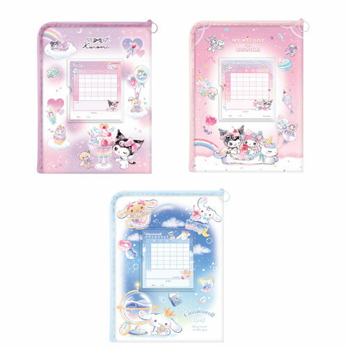 連絡袋 サンリオ 小学校 a4 連絡帳 マイメロ クロミ シナモ ファスナーケース 連絡帳袋 キャラクター かわいい シール 収納...