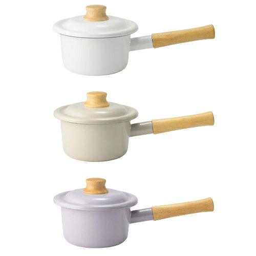 富士ホーロー ミルクパン 14cm ih対応 片手鍋 コットンプラス 琺瑯鍋