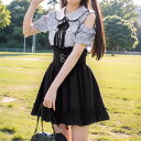 制服セット 発表会 女の子 レディース 可愛い JK 水色 原宿系 参戦服 地雷系 ゴスロリ ロリータ Aライン 森ガール 学院風 半袖 長袖 卒業式 入学式 ...