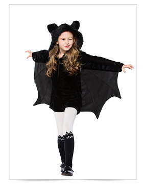 送料無料 コウモリ コスプレ ハロウィン 衣装 レディース キッズ 女の子 吸血鬼 ドラキュラ コスプレ衣装 着ぐるみ 蝙蝠 デビル 魔女 コスチューム バンパイア 小悪魔 ヴァパイア 仮装 変装 こうもり 動物 学園祭 文化祭 お遊戯会 余興 宴会 演出服