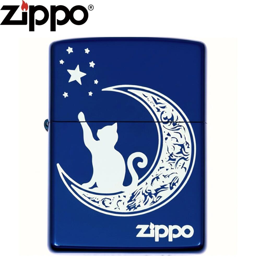 Zippo 2BL-MoonCAT ���åݡ� ǭ ��ǭ �� ��� ���륨�å� �ǥ����� ������ ������饤���� �ʱ�� ������� ���ե� �ץ쥼��� ��� ��...