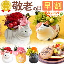 \早割!/ 敬老の日 プレゼント ギフト 早割 花 ギフト フラワーアレンジメント フラワーギフトフラワー プリザーブドフラワー 枯れない花 動物 猫 猫グッズ 猫好き 置物 おしゃれ かわいい 送料無料 スイーツ お菓子 和菓子 メッセージカード おいもや