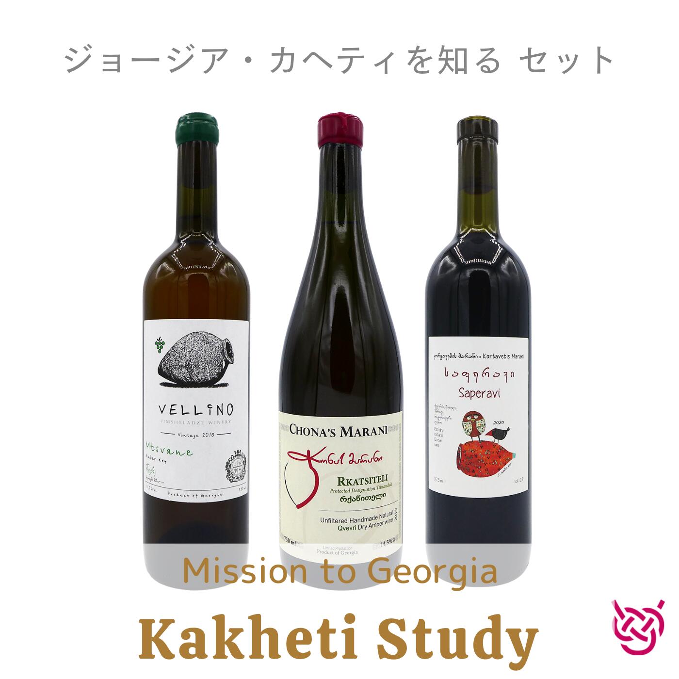 ジョージア・カヘティを知る セット MISSION TO GEORGIA: KAKHETI STUDY酒 お酒 ワイン 赤ワイン アンバーワイン ジョージアワイン 飲み比べ 家飲み 手土産 食中酒 ワインセット