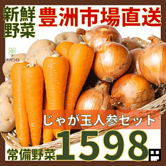 豊洲市場直送 新鮮　野菜セット 玉ねぎ じゃがいも にんじん 7kg 詰め合わせセット　カレー　シチュー　常備野菜