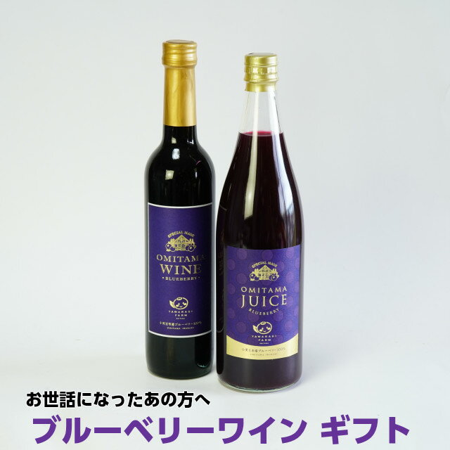 送料無料 ギフト ブルーベリーワイン 500ml×1本 やわらぎ果実 720ml×1本 セット ブルーベリー ワイン ジュース