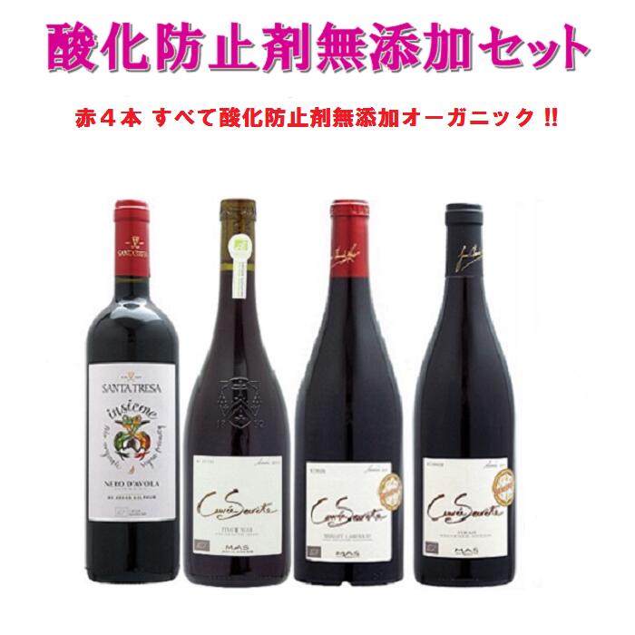 お歳暮 クリスマス オーガニックワイン 酸化防止剤無添加 酸化防止剤無添加ワイン 無添加ワイン 無添加 オーガニック ワイン 赤 セット ギフト 赤セット 飲み...